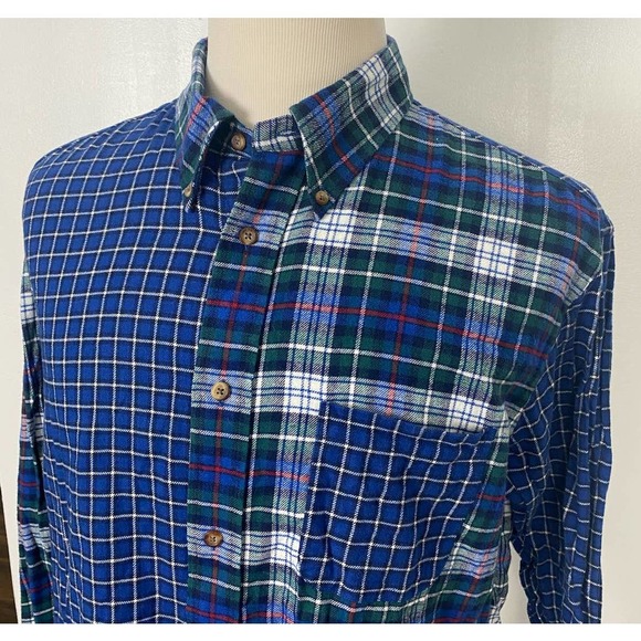 Brooks Brothers Other - Men Brooks Brothers Regent colorblock patchwork cotton plaid flannel shirt XL